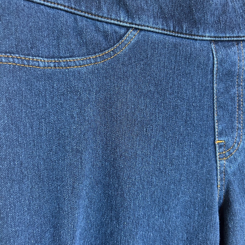 HUE Dark Blue stretch denim leggings / jeggings - Picture 6 of 7